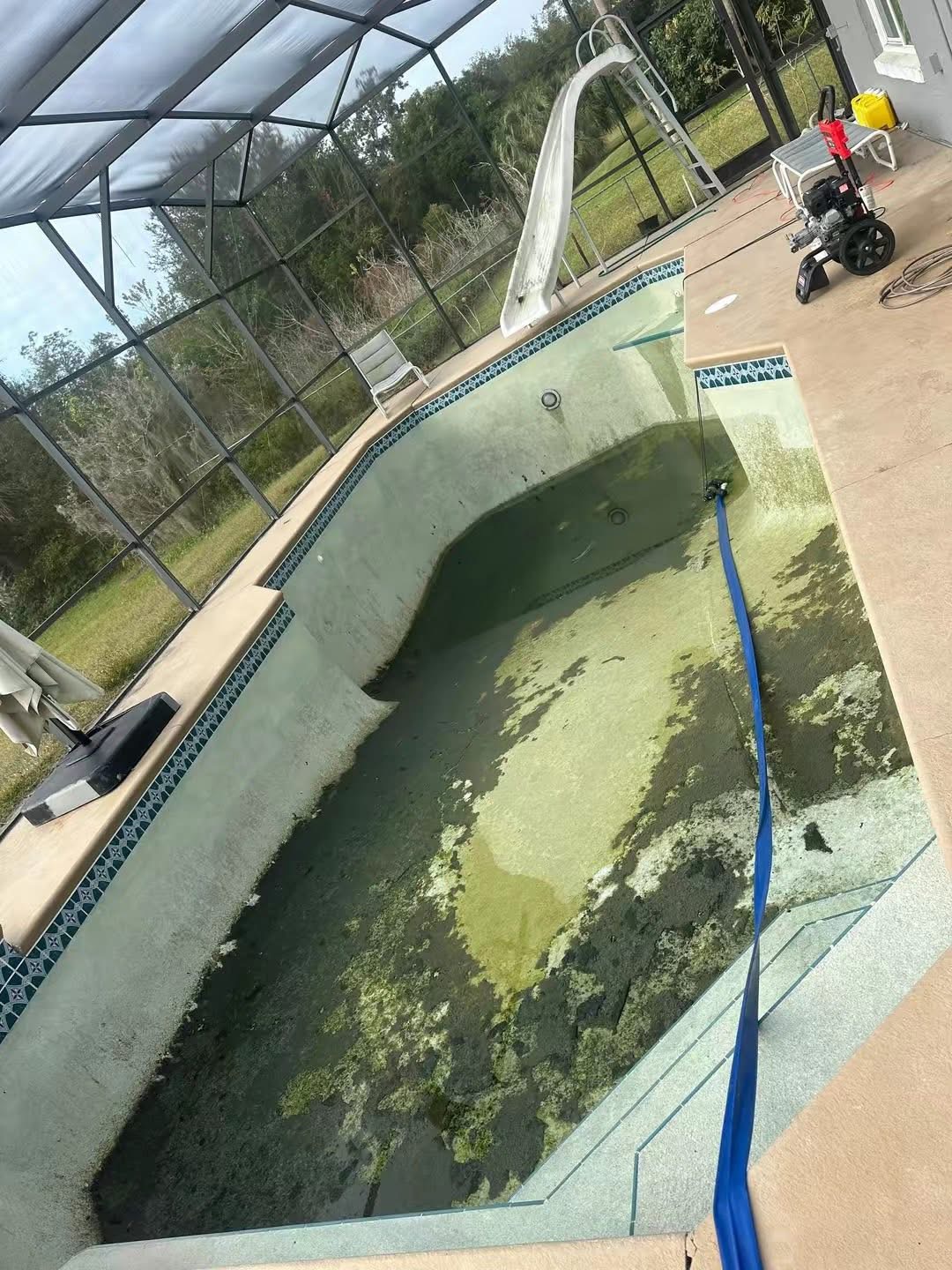 Before pool cleaning